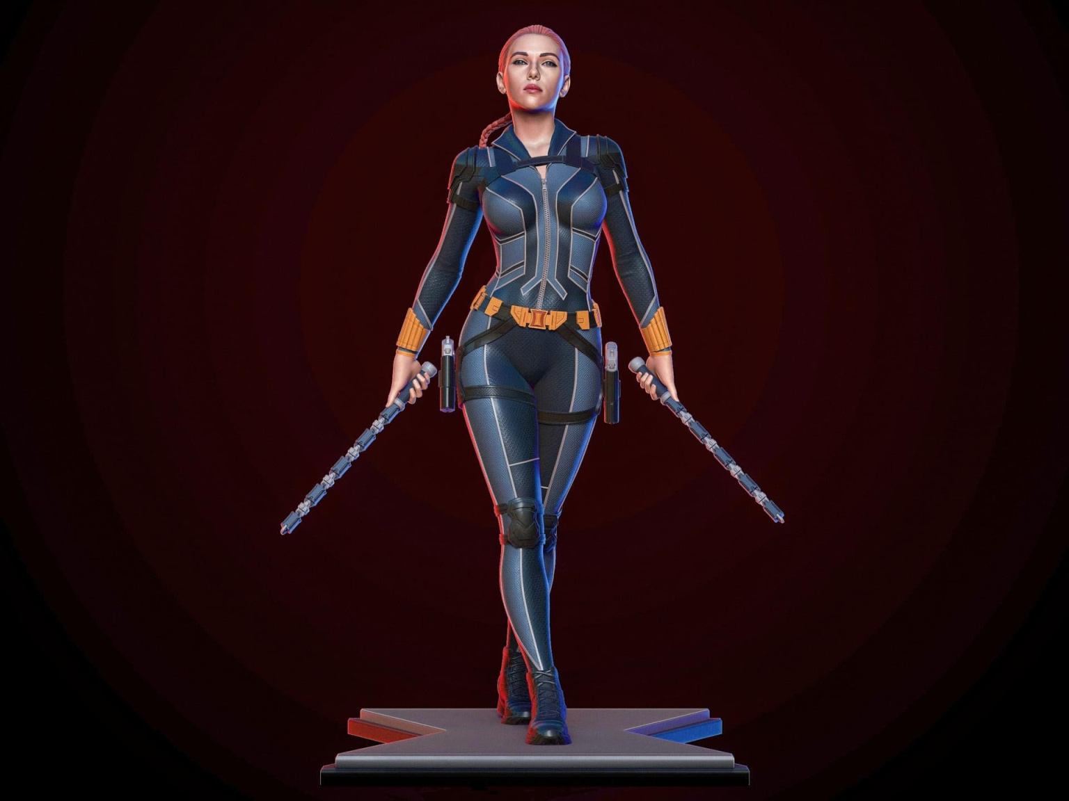 Black widow 3D Printing stl files - 3D PRINT MAKER CLUB