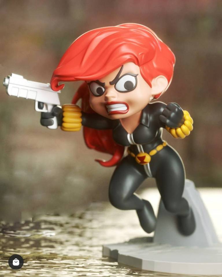 Black widow chibi 3d printing stl files - 3D PRINT MAKER CLUB
