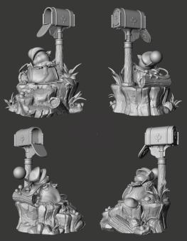 Mail Moogle - Final Fantasy 3d printing stl files