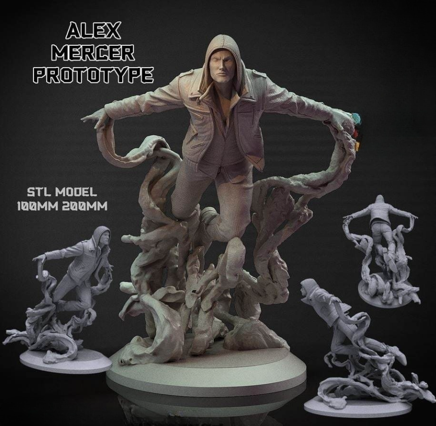 alex mercer prototype STL Files for 3D Printing models