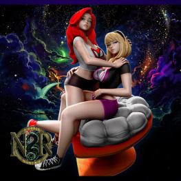 Mary Jane and gwen stacy stl files for 3D Printing model