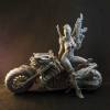 Cyber Metal biker girl 3d print stl files