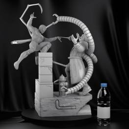 Spiderman v Dr octopus diorama 3d printing stl files