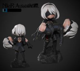 Nier 2B Chibi 3D Printing stl files