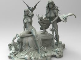 Vampirella & lady death stl files for 3d printing