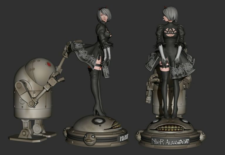 Nier 2B Robot 3d printing stl files - 3D PRINT MAKER CLUB