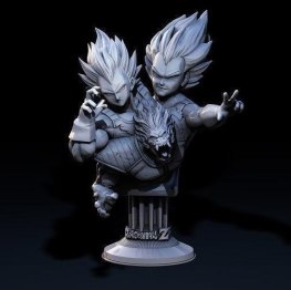 Vegeta bust 3d print stl files