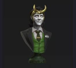 Loki bust stl files for 3d printing