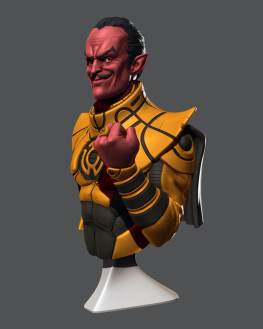Sinestro bust 3d printing stl files
