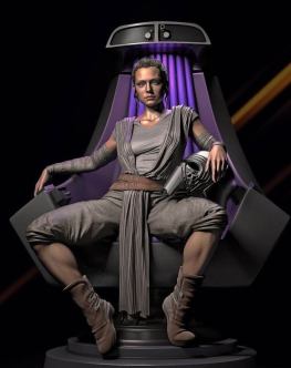 Rey Skywalker 3d print stl files