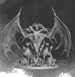 Lilith with demons 3d printing stl files