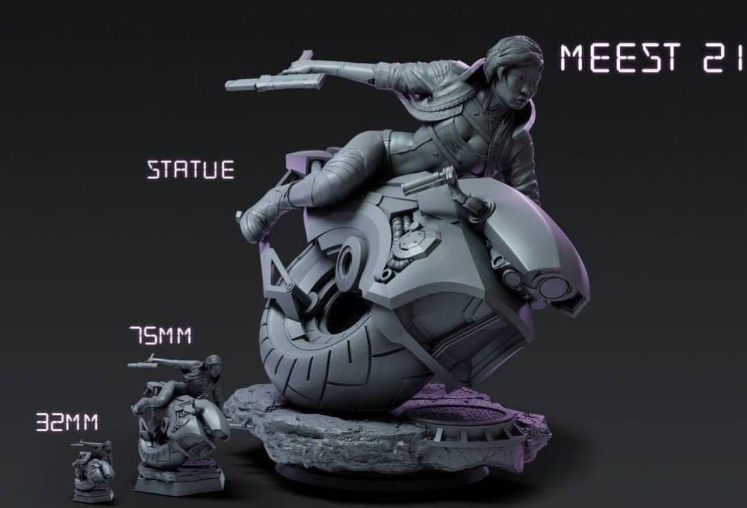 Meest biker Girl 3d printing stl files