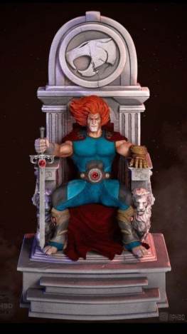 liono on throne stl files for 3d printing model