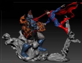 Darkseid vs superman 3d printing stl files