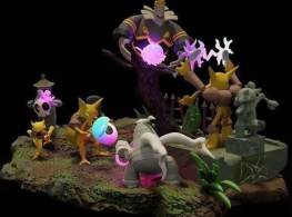 Abra vs Dusknoir Pokemon 3d printing stl files