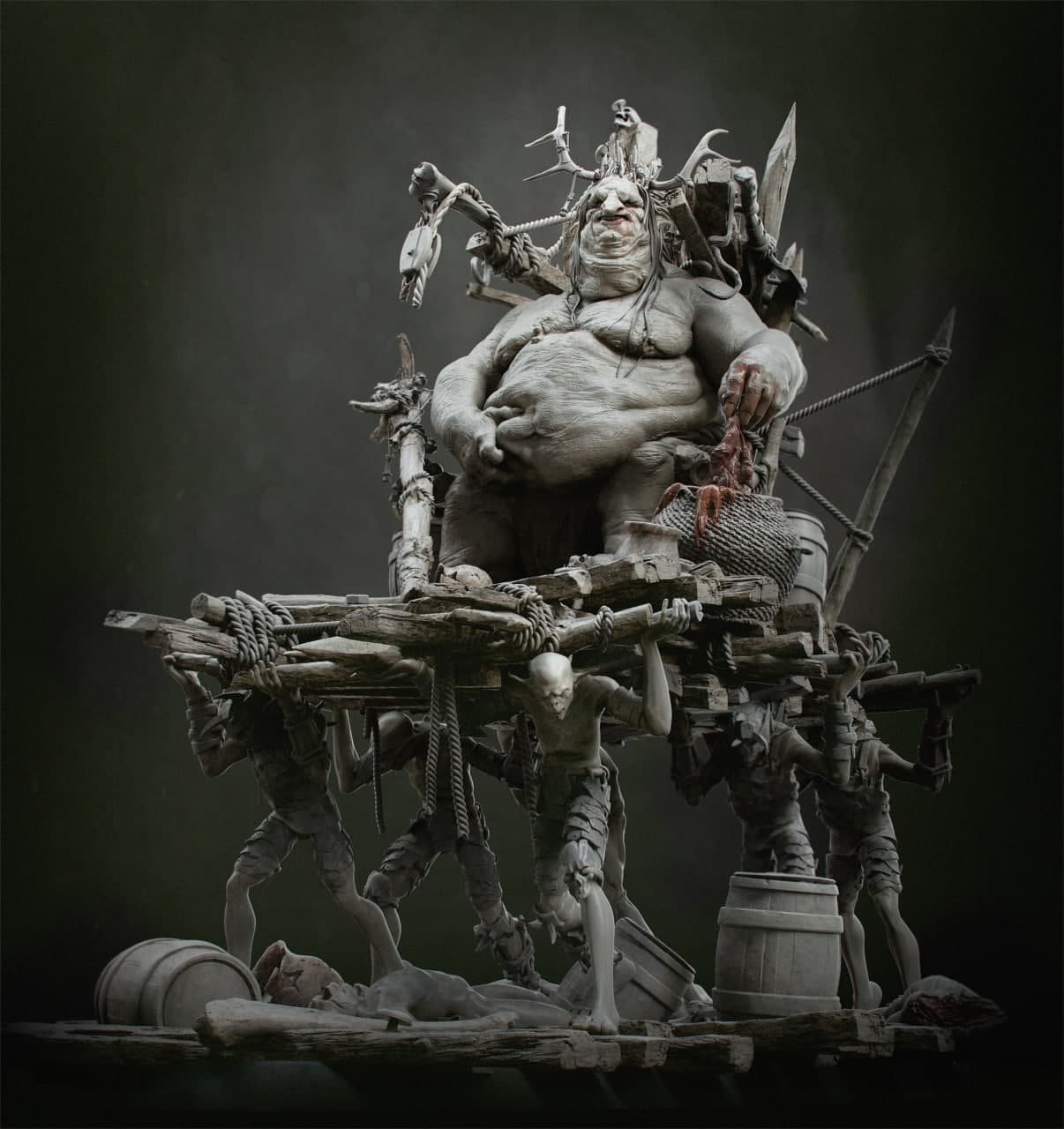 goblin 3d printable stl files Goblin palanquin 3d print stl files