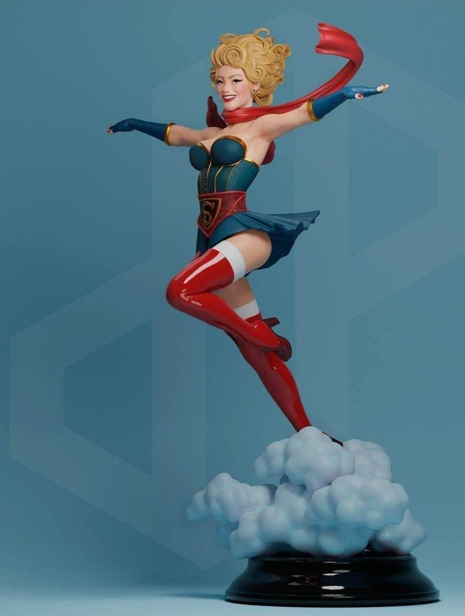 super-girl 3d printable stl file Supergirl bombshell 3d printing stl files