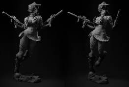 Cyborg girl stl files for 3d printing models