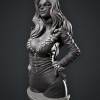 Black cat bust 3d printing stl files