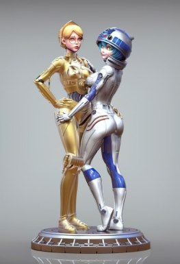 C3PO R2D2 3d printing stl files