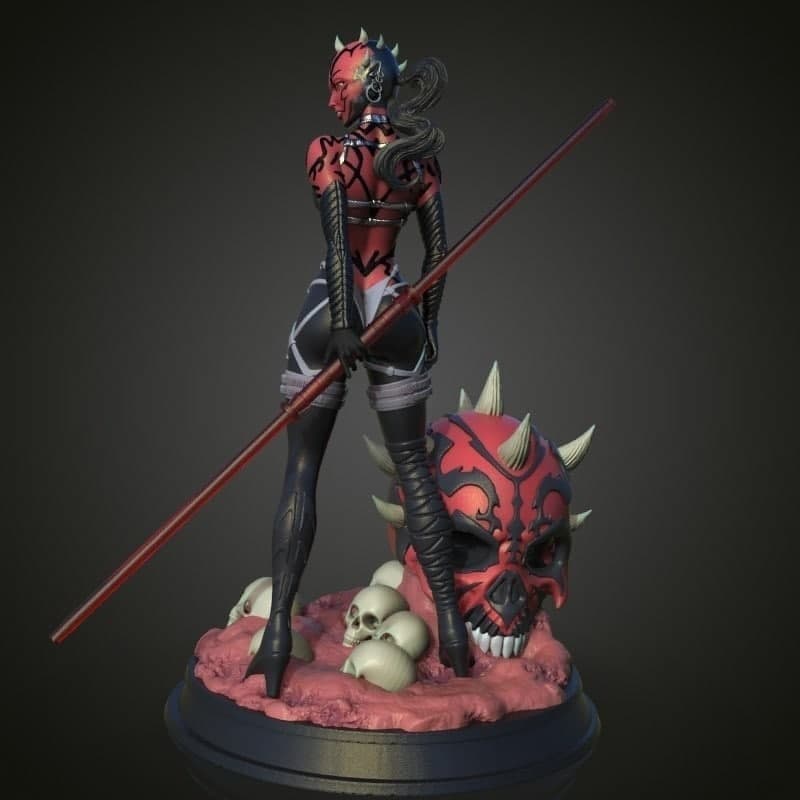 darth maul 3d printing stl files and 3d model Darth Maul Girl 3d printign stl files