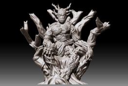 Groot on throne 3d printing stl files