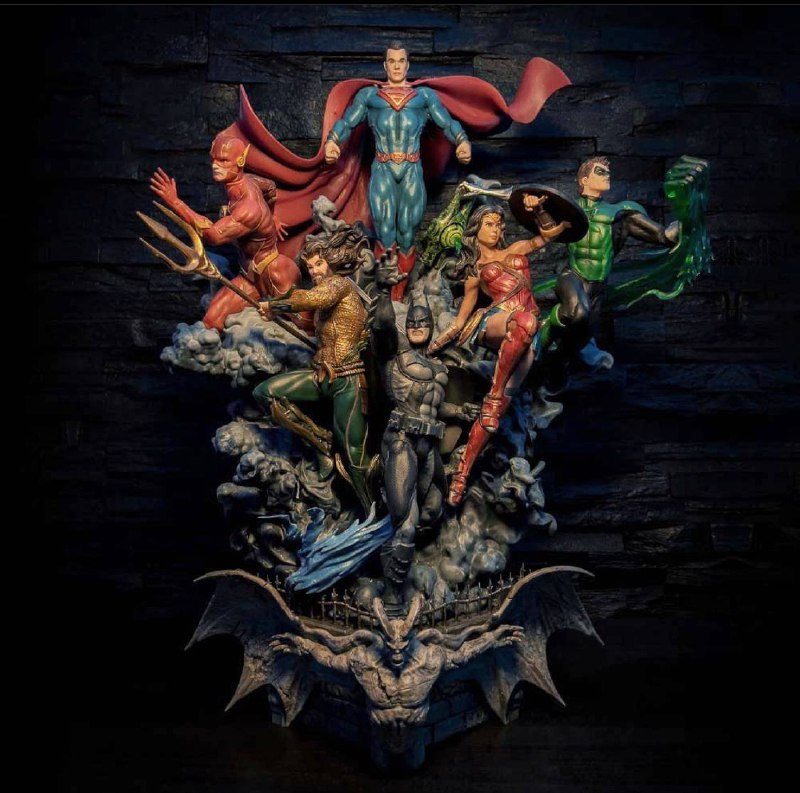 justice league diorama 3d printing stl files Justice league Diorama 3d printing stl files