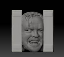 Jack Nicholson - book Holder stl files for 3d printing