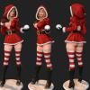 Girl Santa claus 3d printing stl files