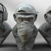 3 Wise monkeys 3d printing stl files