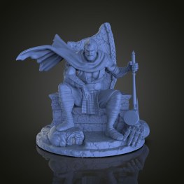 Thor on throne 3d printing stl files