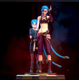 Jinx And Powder League of legends 3d printing stl files