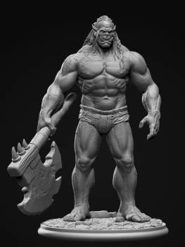 Orc warrior stl files for 3d printing model