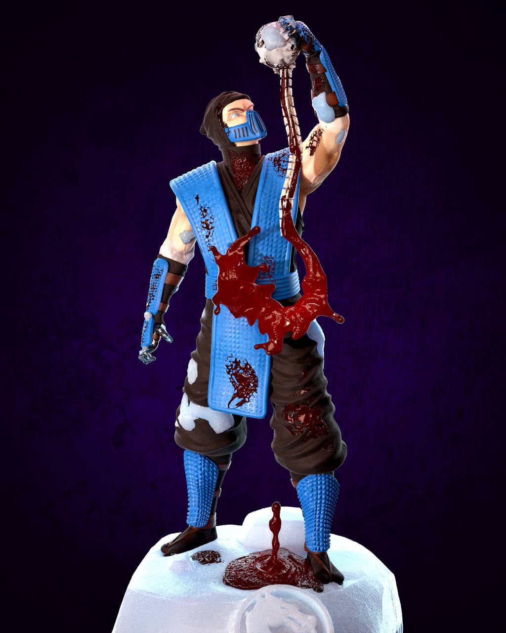 sub zero stl files for 3d printing models Sub zero statue 3d printing stl files