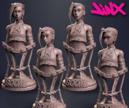 Jinx bust pack 3d printing stl files