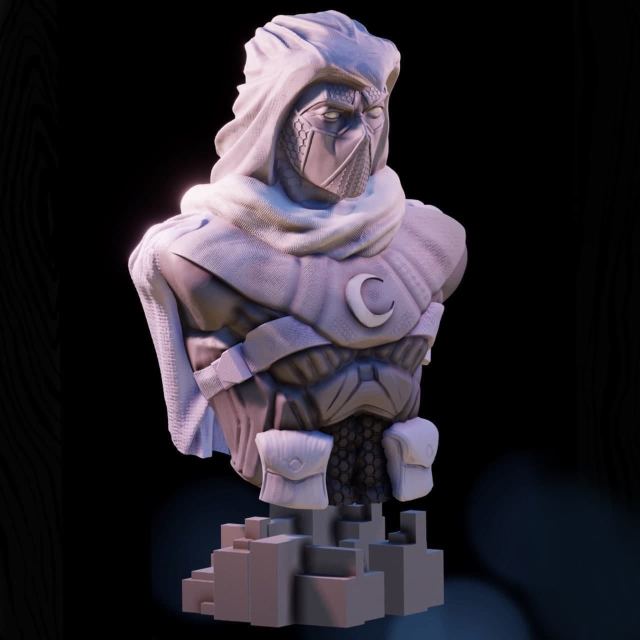 moonknight stl files for 3d printing models Moon knight bust 3d printing stl files