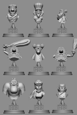 Wacky races bust pack 3d printing stl files