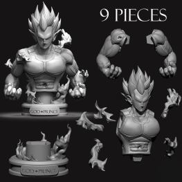 Vegeta Hakaishin 3d printing stl files