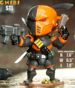 Deathstroke chibi 3d printing stl files