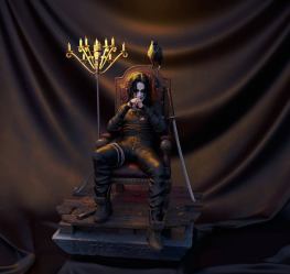 Crow on throne 3d printing stl files