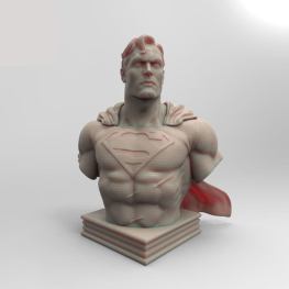 Superman trinity bust stl files for 3d printing models