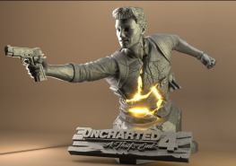 Uncharted Nathan drake bust 3d printing stl files