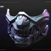 Samurai neon cosplay mask 3d printing stl files