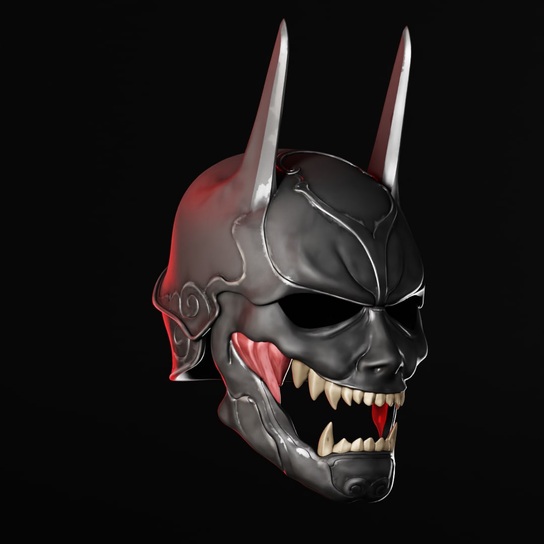 samurai batman helmet 3d printing stl files Samurai bat Helmet stl files for 3d printing cosplay models