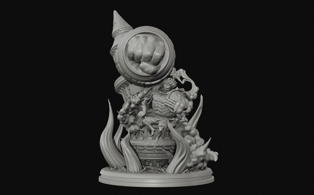 monkey luffy 3d printing stl files Luffy gear 4 Ultimate King kong 3d printing stl files