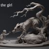 Wolf and the girl stl files for 3d printing