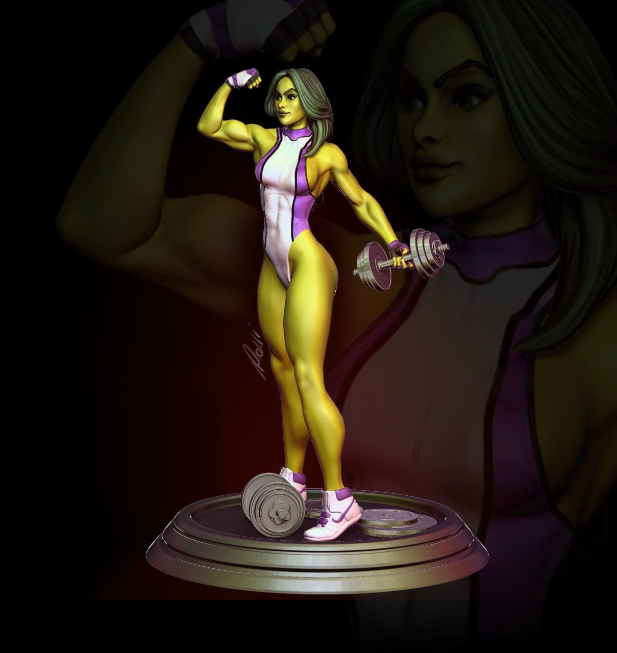 she hulk Premium quality 3d printing stl files She hulk stl files for 3d printing