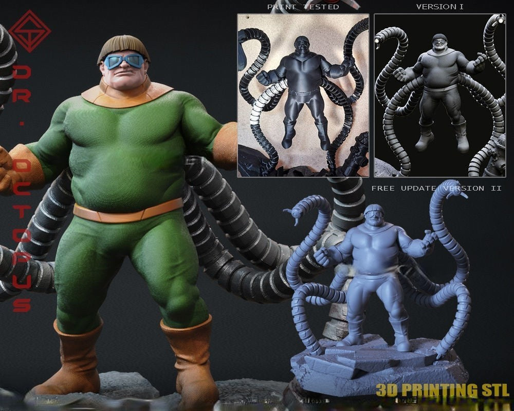 Dr Octopus 3d printable stl files Dr. Octopus classic 3D Printing stl files
