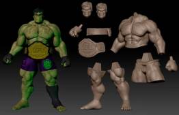 Hulk UFC Champion 3d printing stl files