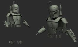 Boba fett body armor for cosplay 3d printing stl files